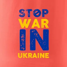 Barevný nápis Stop war in ukraine