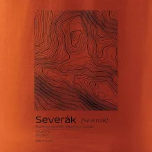 Severák - vrstevnice v obdélníku