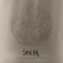 Špičák - vrstevnice v kruhu