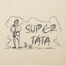 Kreslený nápis super táta