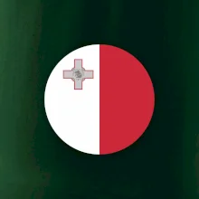 Vlajka Malta kulatá velká