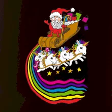 Santa a jednorožci (Pecka design)