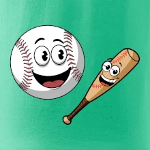 Parové triko - baseballová pálka a míček