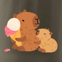 Kapybara se zmrzlinou