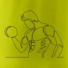 Fitness muž jedním tahem