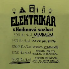 Elektrikář hodinová sazba