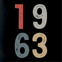 Vintage číslice 1963 Vintage číslice 1963
