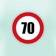 Dopravní značka - omezení rychlosti 70
