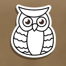 Sova kreslená na prsu