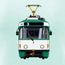 T3R SLF čelo tramvaje linka 3