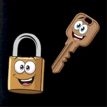 Parové triko - Zámek a klíč