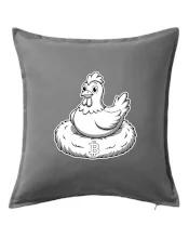 Kuře sedící na bitcoinovém hnízdě