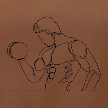 Fitness muž jedním tahem