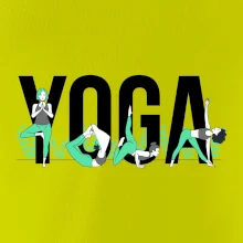 Yoga nápis barevný