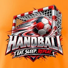 Házenkářský míč v brance eat sleep repeat