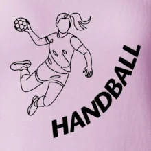 Handball nápis šikmo  - holka