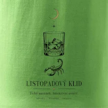 Listopadový klid whisky a štír linková kresba