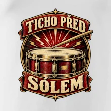 Ticho před sólem - vintage bubenický emblém