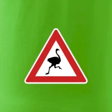 Dopravní značka - Pozor pštros