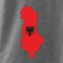 Albánie mapa a znak