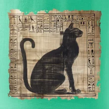 Egyptské hieroglyfy kočka