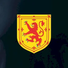 Skotský lev na hrudi