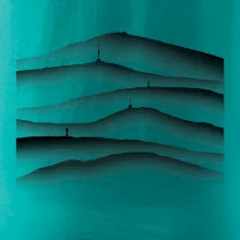 Stínované siluety Českých hor