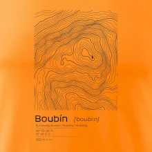 Boubín - vrstevnice v obdélníku