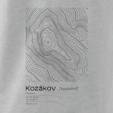 Kozákov - vrstevnice v obdélníku