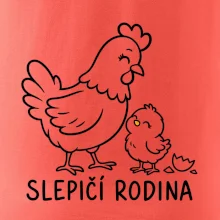 Slepičí rodina s kuřátkem