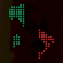 Itálie obrys vlajka