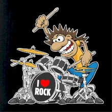 I love rock bubeník