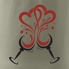 Víno je láska kulaté skleničky