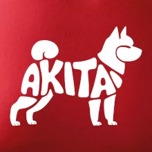 Akita Inu - Nápis v těle