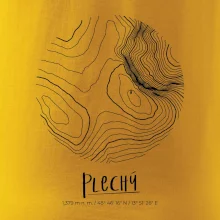 Plechý - vrstevnice v kruhu