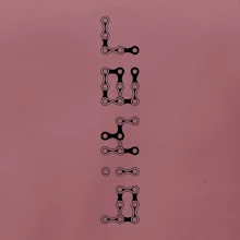 Biker nápis na výšku řetěz