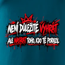 Není důležité vyhrát - pouliční graffiti s červenými tahy