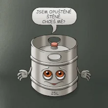 Opuštěné štěně - sud (Hana-creative)