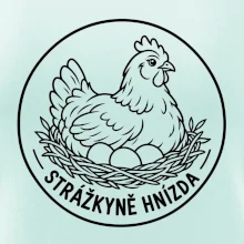 Strážkyně hnízda slepice v emblému