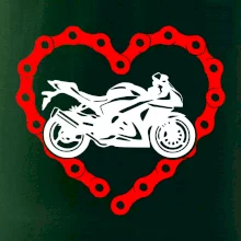 Moto srdce řetěz - supersport