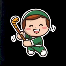 Ikona pozemní hokej holka