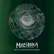 Milešovka - vrstevnice v kruhu