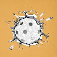 Florbal míč v triku