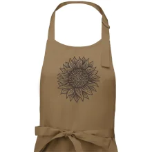 Slunečnice kreslená černobílá