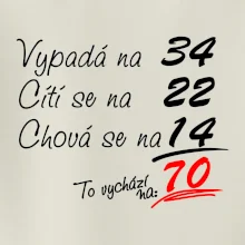 Vypadá, cítí se, chová se - 70 let