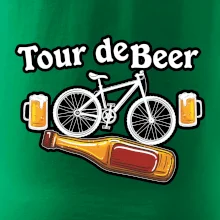 Tour de beer - kolo - pivo a nápis na zádech