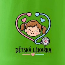 Dětská lékařka - holčička v srdci ze stetoskopu