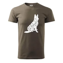 Německý ovčák sedící napis