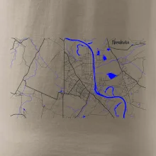 Neratovice - Mapa s vodními toky