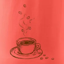 Hrnek plný čerstvé kávy